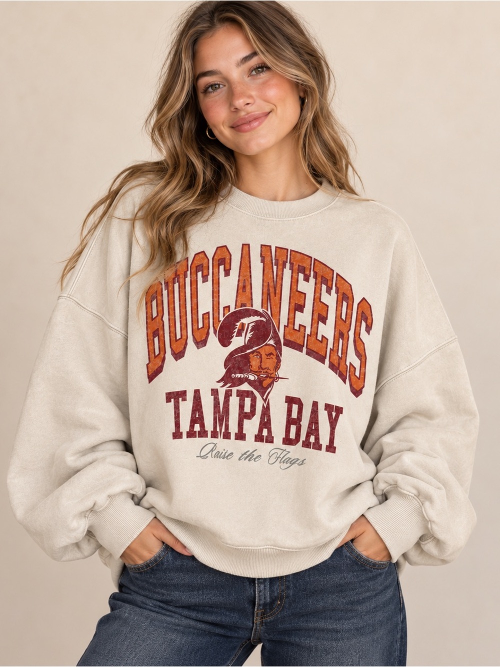 Abercrombie & Fitch NFL Tampa Bay Buccaneers Retro Sweatshirt M UNISEX